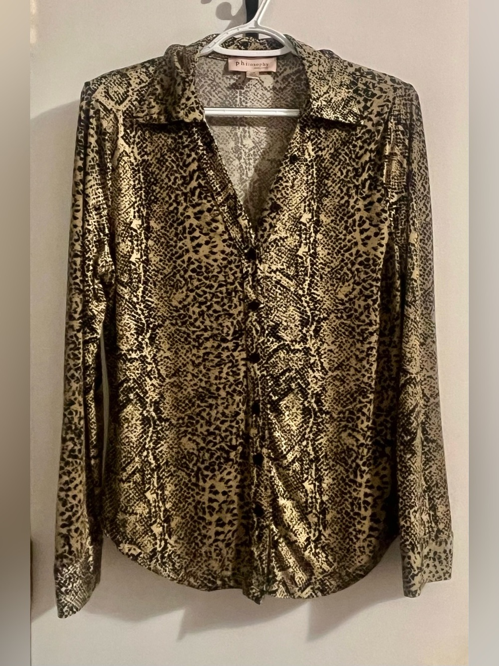 EUC Women’s Philosophy Button Down Blouse ~ Large
